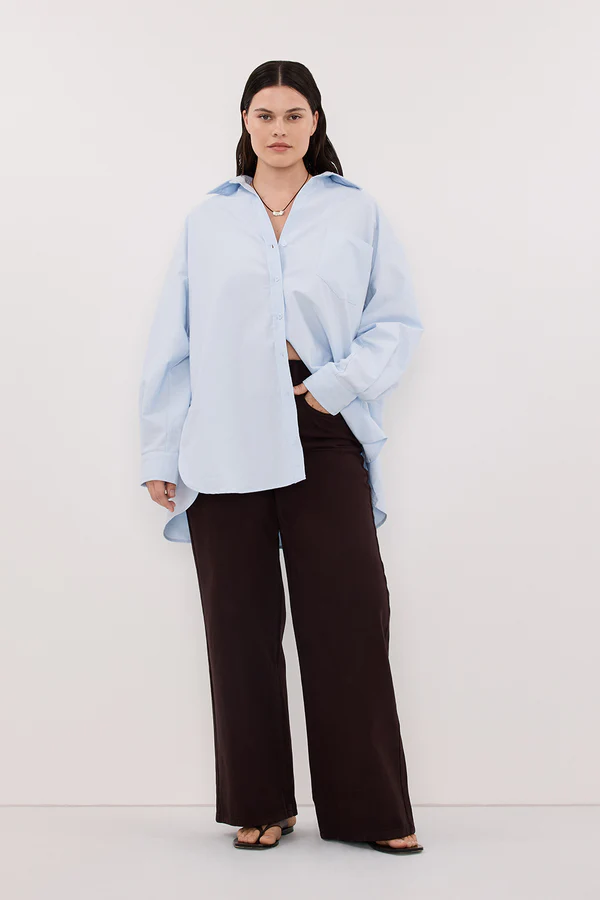 RHEA 2.0 ICE BLUE OVERSIZED COTTON SHIRT (Copy) - Image 6