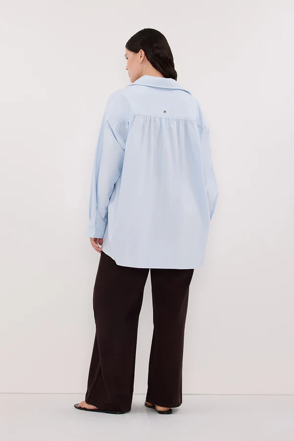 RHEA 2.0 ICE BLUE OVERSIZED COTTON SHIRT (Copy) - Image 7